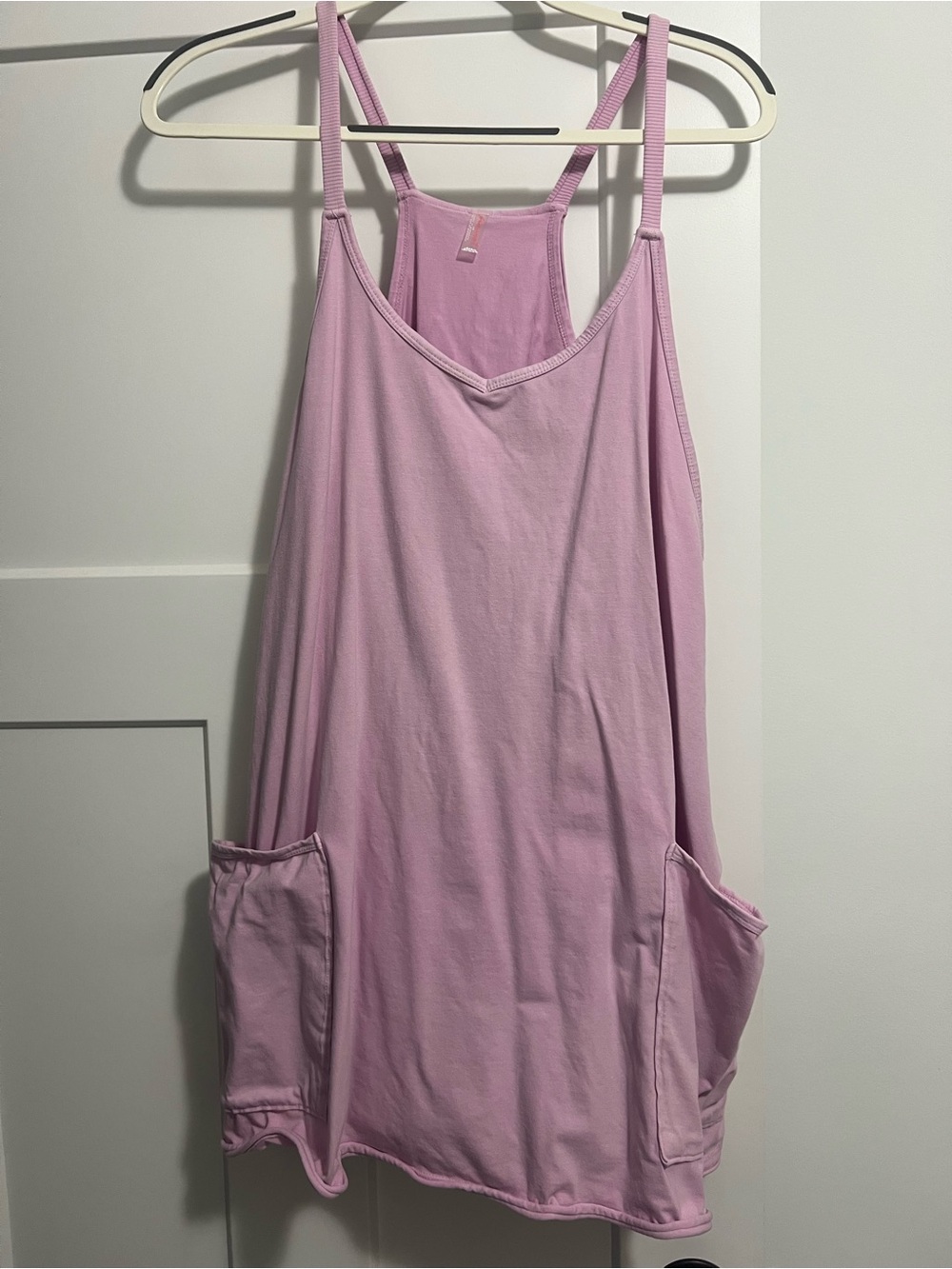 Light Pink Women's Tank Dress with Pockets - Free People hot shot mini dress